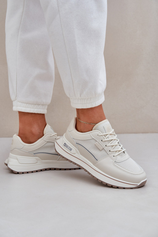 Sneakers tüüpi jalanõud Pealiste omad Big Star NN274A088 Elevandiluu värvi Sneakers tüüpi jalanõud Pealiste omad Big Star NN274A088 Elevandiluu värvi