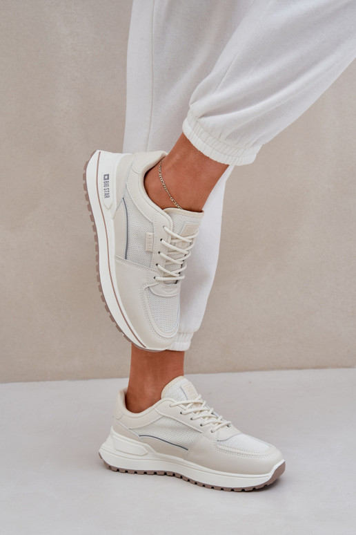 Sneakers tüüpi jalanõud Pealiste omad Big Star NN274A088 Elevandiluu värvi Sneakers tüüpi jalanõud Pealiste omad Big Star NN274A088 Elevandiluu värvi