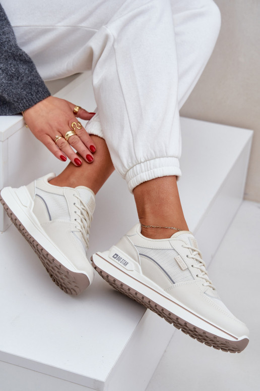 Sneakers tüüpi jalanõud Pealiste omad Big Star NN274A088 Elevandiluu värvi Sneakers tüüpi jalanõud Pealiste omad Big Star NN274A088 Elevandiluu värvi