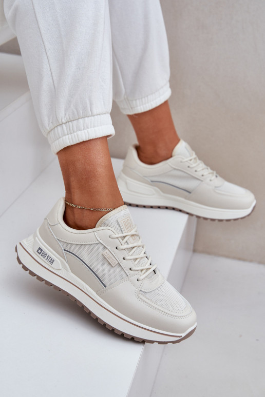 Sneakers tüüpi jalanõud Pealiste omad Big Star NN274A088 Elevandiluu värvi Sneakers tüüpi jalanõud Pealiste omad Big Star NN274A088 Elevandiluu värvi