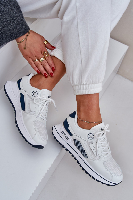 spordijalatsid Sneakers tüüpi jalanõud Pealiste omad Big Star NN274A103 HI-POLY SYSTEM Valget-tumesinist värvi