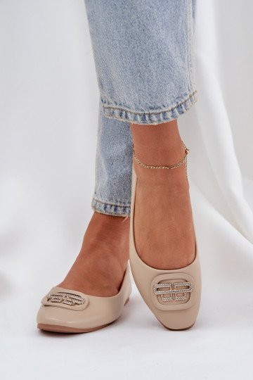 Baleriinad Lameda talla peal kaunistustega beeži värvi Ainoria 2