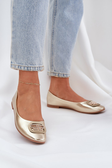 Baleriinad Lameda talla peal kaunistustega Kuldset värvi Ainoria