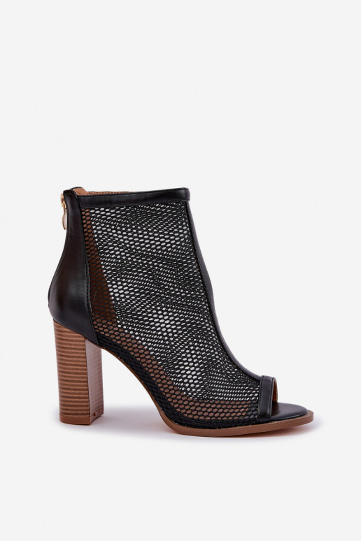 sandaalid kõrge jämeda kontsaga madala säärega msuud Taniffia