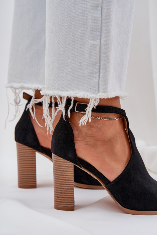 sandaalid kõrge jämeda kontsaga Z Eco Suedeu msuud Lanadriena