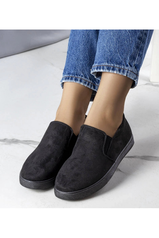 Mustad öko-seemisnahast tossud Leroy