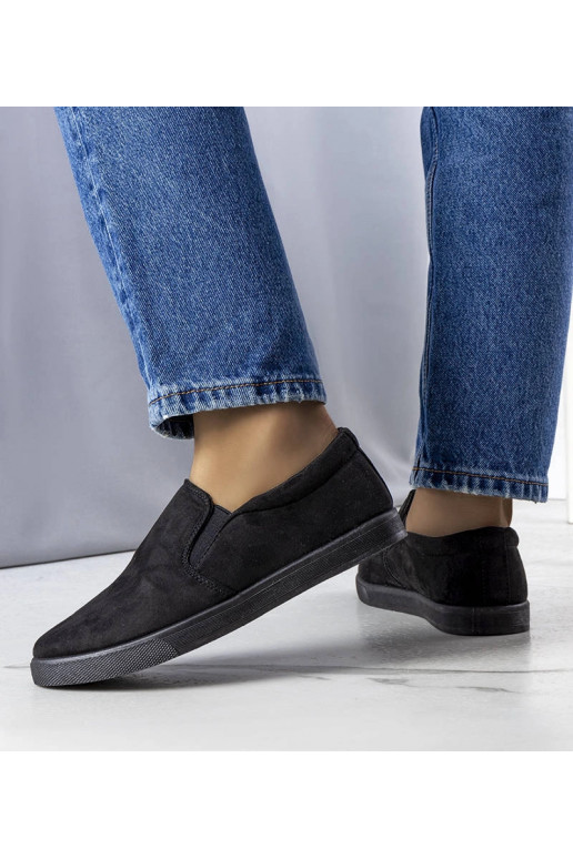 Mustad öko-seemisnahast tossud Leroy