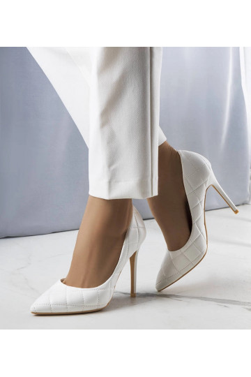 Valged tepitud Lore kontsad