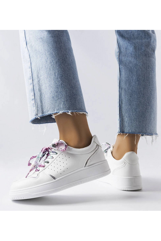 Valged Pryor Ribbon Seotud tossud