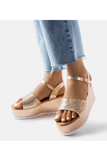 Kuldsed Openwork Sandaalid...