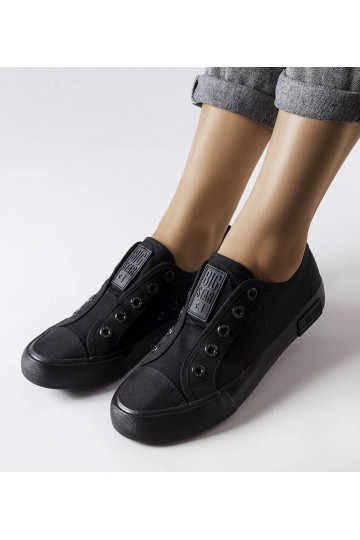 Black Big Star Slip-On... 2