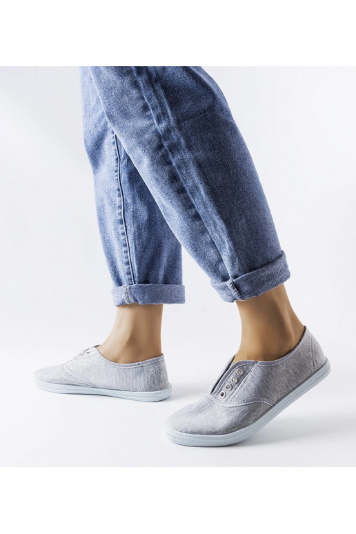 Vilma Grey Fabric Slip-On tossud