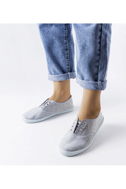 Vilma Grey Fabric Slip-On tossud