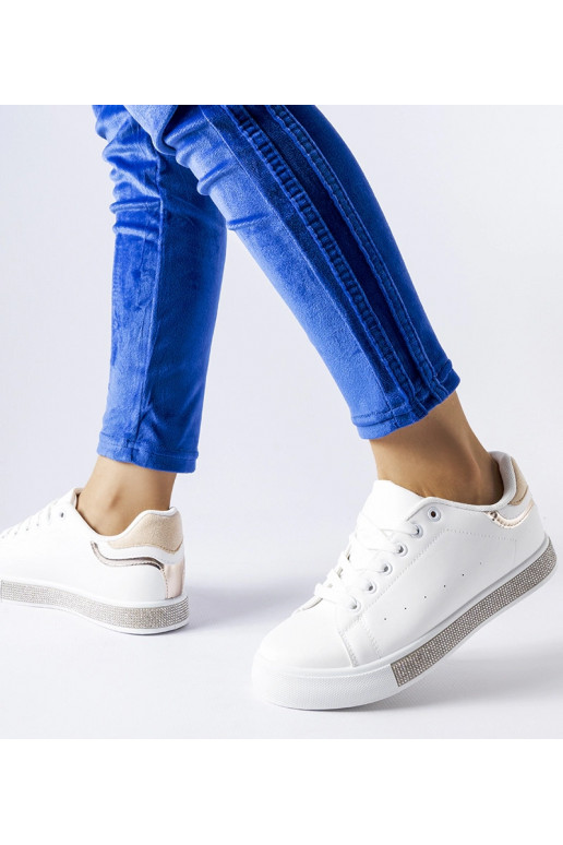 Valged ja beežid tossud tsirkoonidega...