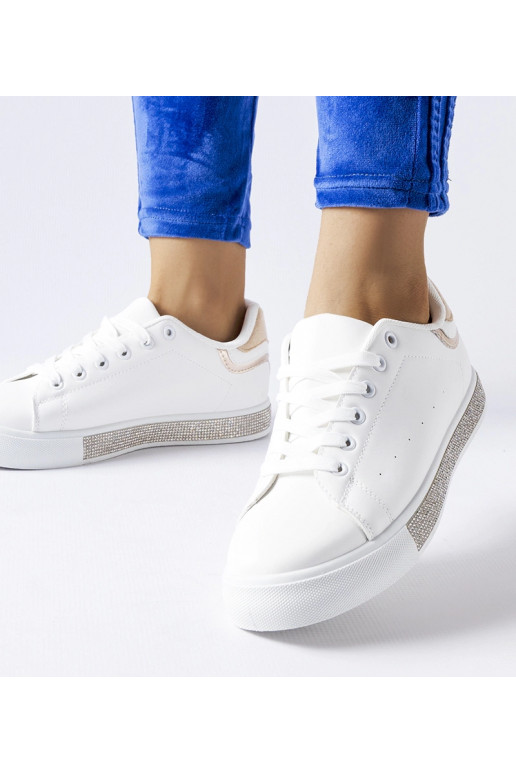 Valged ja beežid tossud tsirkoonidega...