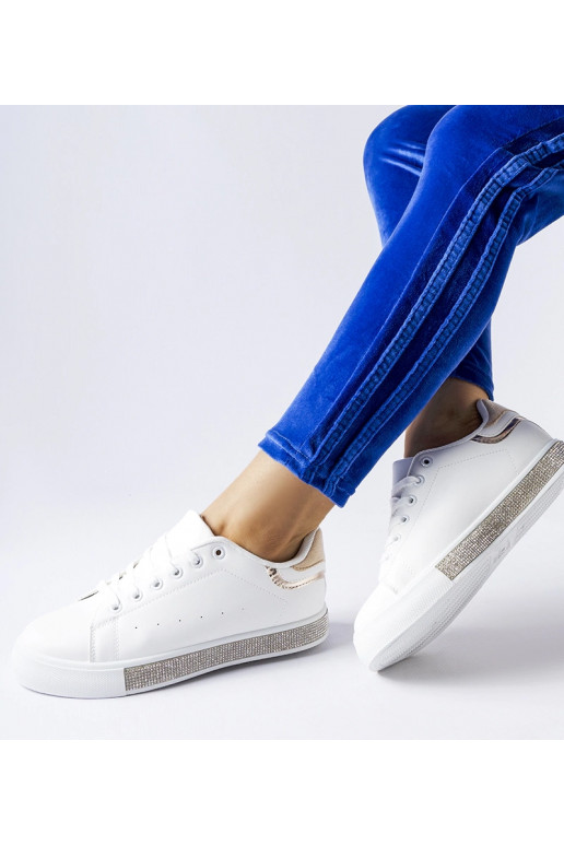 Valged ja beežid tossud tsirkoonidega...