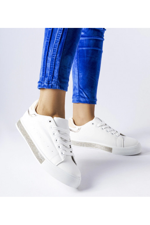 Valged ja beežid tossud tsirkoonidega...