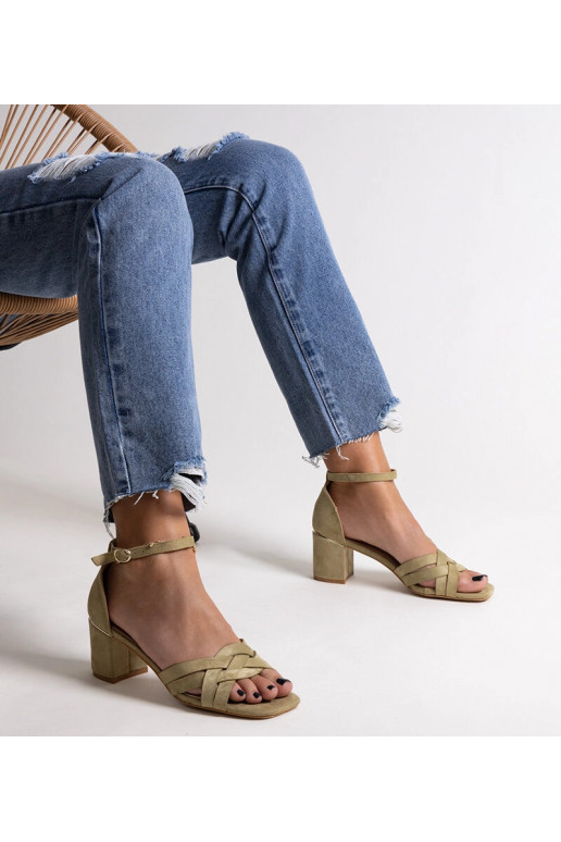 Rohelised Wajda kõrge kontsaga sandaalid