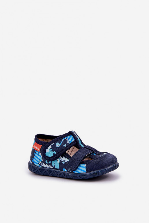 Plätud Milami Laste jalanõud krõpsudega kinnitatav IN Dinosaurused tumesinist värvi Reathiana Plätud Milami Laste jalanõud krõpsudega kinnitatav IN Dinosaurused tumesinist värvi Reathiana