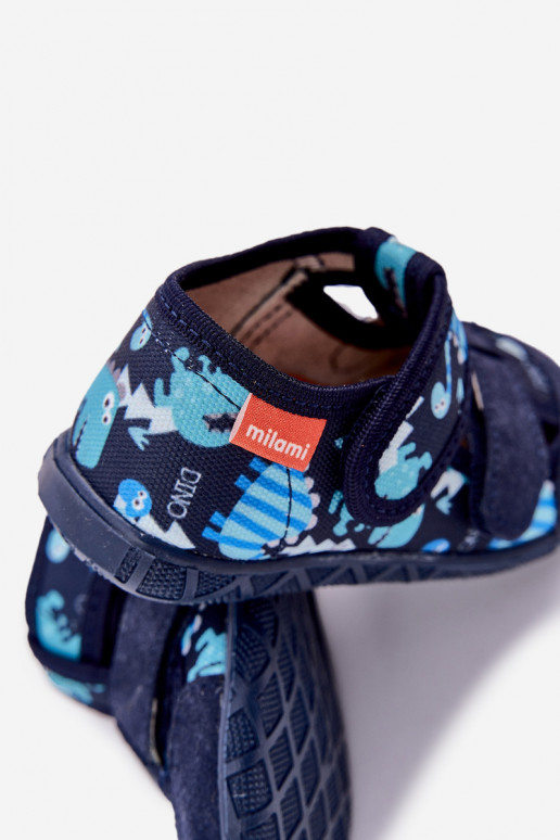 Plätud Milami Laste jalanõud krõpsudega kinnitatav IN Dinosaurused tumesinist värvi Reathiana Plätud Milami Laste jalanõud krõpsudega kinnitatav IN Dinosaurused tumesinist värvi Reathiana