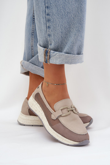 Pealiste omad Pealhk Mokassiinid D&A TIN210 Halli värvi