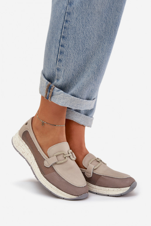 Pealiste omad Pealhk Mokassiinid D&A TIN210 Halli värvi