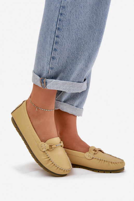 sileda tallaga Pealhk Mokassiinid kaunistustega S.Barski LR51-547 Kollased