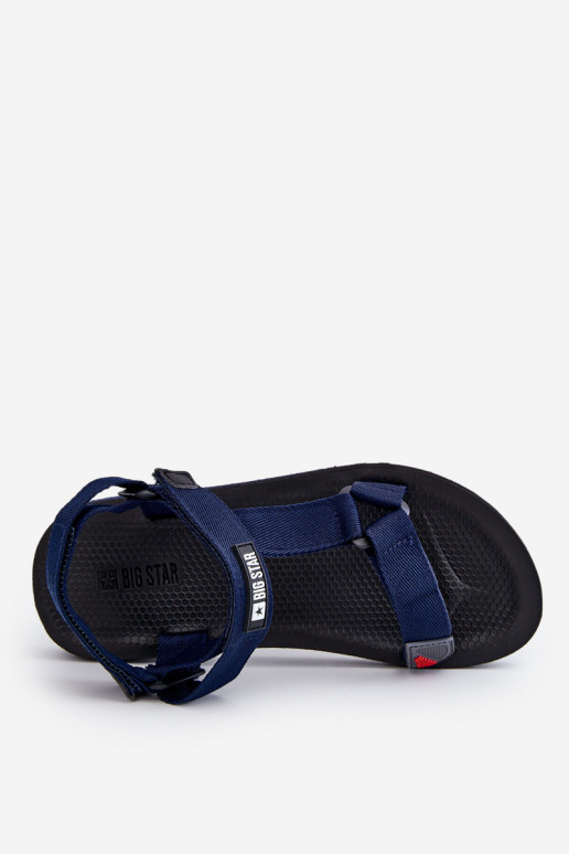 meeste omad sandaalid krõpsudega kinnitatav Big Star DD174718 tumesinist värvi