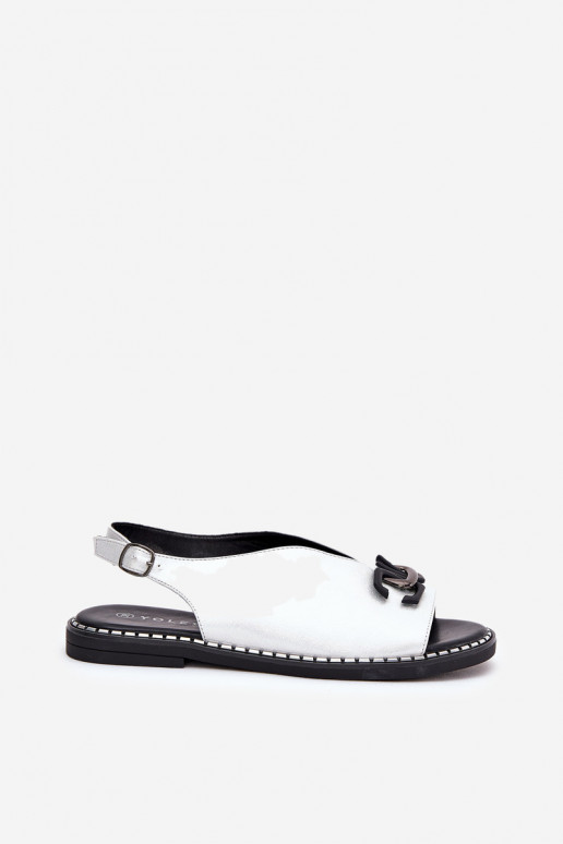 sandaalid laiade nööridega kaunistustega Eco nahk Hõbedat värvi Tillireta sandaalid laiade nööridega kaunistustega Eco nahk Hõbedat värvi Tillireta