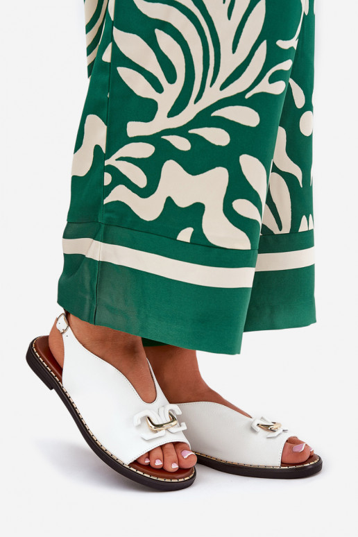 sandaalid laiade nööridega kaunistustega Eco nahk valget värvi Tillireta sandaalid laiade nööridega kaunistustega Eco nahk valget värvi Tillireta