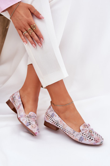 Ažuursed baleriinad lipsukesega lilledega Eco Suedeosissee Mitmevärvilised Amepitrea