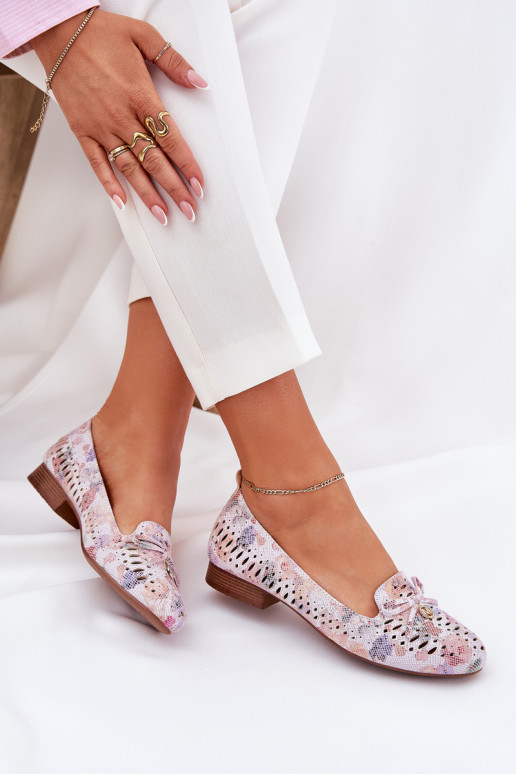 Ažuursed baleriinad lipsukesega lilledega Eco Suedeosissee Mitmevärvilised Amepitrea