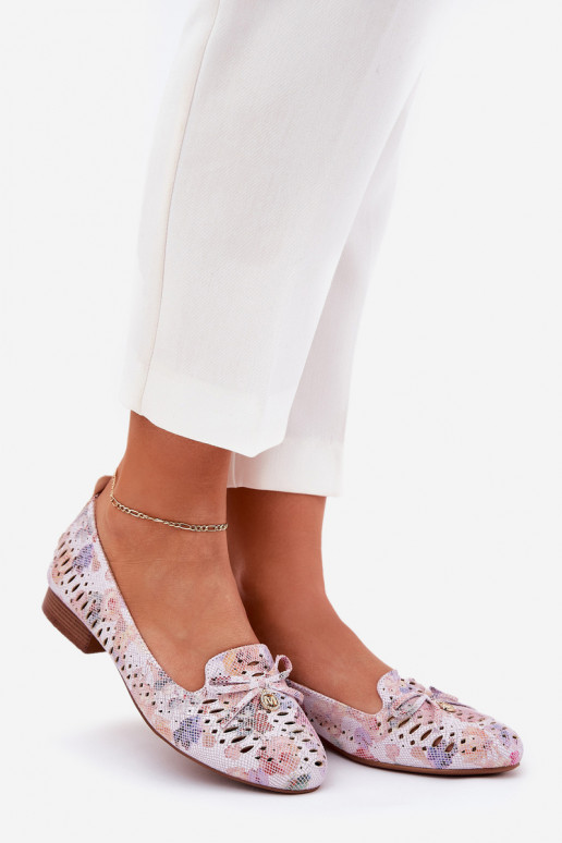 Ažuursed baleriinad lipsukesega lilledega Eco Suedeosissee Mitmevärvilised Amepitrea