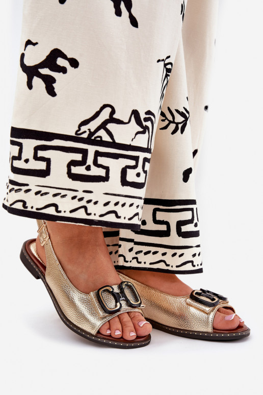 Sellel ondalad sandaalid kaunistustega Eko Pealhk Kuldset värvi Lilria Sellel ondalad sandaalid kaunistustega Eko Pealhk Kuldset värvi Lilria