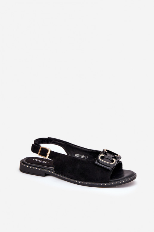 Sellel ondalad sandaalid kaunistustega Eco Suedeosissee msuud Lilria