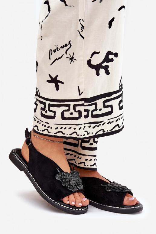 Pealistesandaalid laiade nööridega kaunistustega msuud Setorina Pealistesandaalid laiade nööridega kaunistustega msuud Setorina