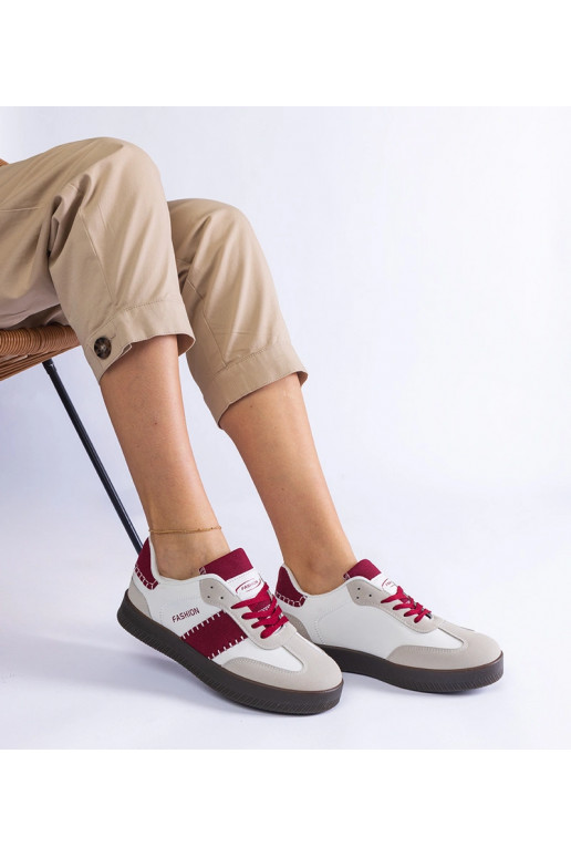 Bordo platvormi sneakersid õmblustega...