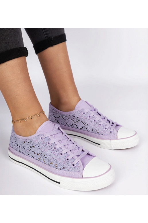 Lilla naiste auku lõigatud trampki Saha