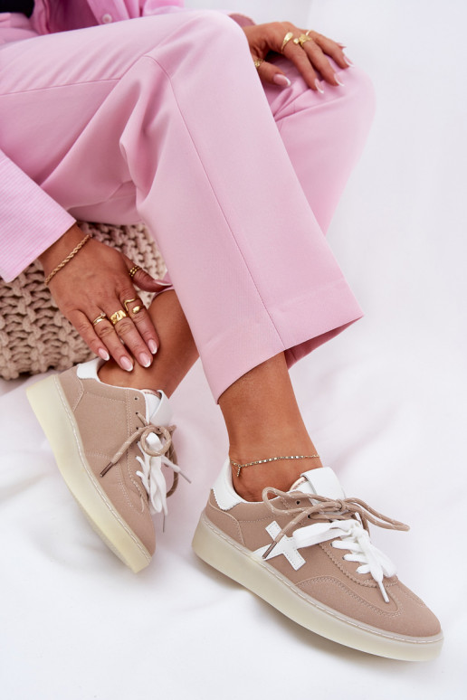 Sellel ondal spordijalatsid Pealiste omad beeži värvi Zelevelis Sellel ondal spordijalatsid Pealiste omad beeži värvi Zelevelis