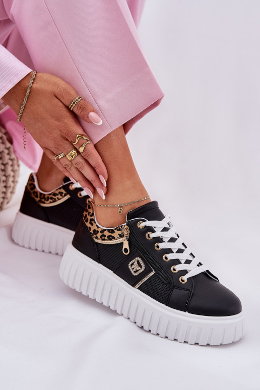 spordijalatsid Pealiste omad platvormiga eko-nahast leopardimustriga msuud Velionna