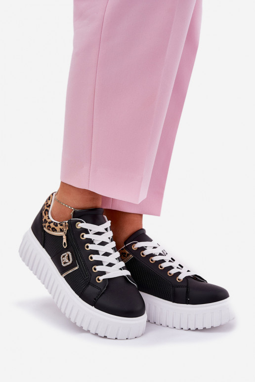 spordijalatsid Pealiste omad platvormiga eko-nahast leopardimustriga msuud Velionna