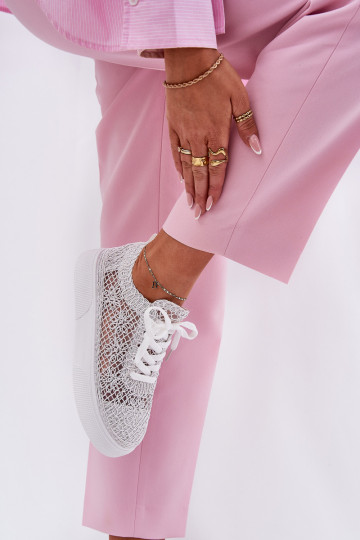 Ažuurne Spordijalatsid Pealiste omad platvormiga valget värvi Aranelith 2