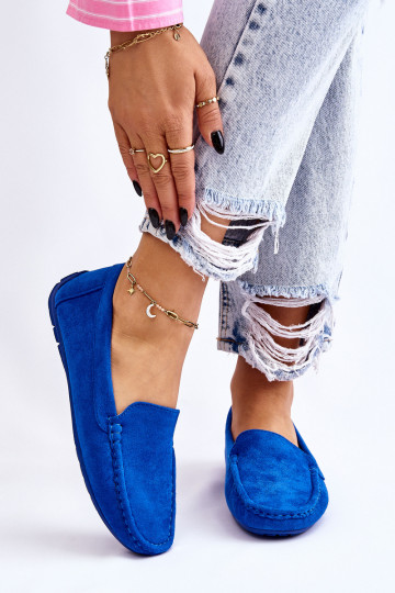 Seemisnahast mokassiinid Pealiste omad Sinist värvi Morreno 2