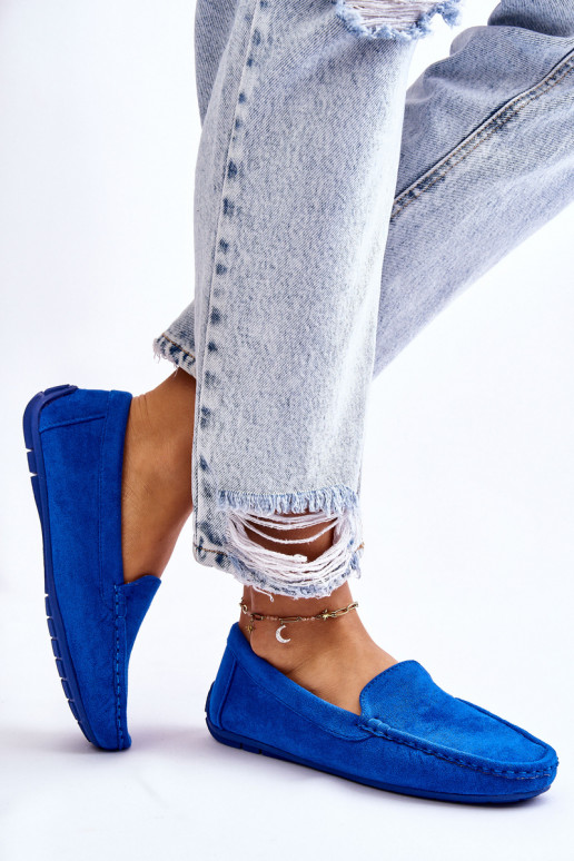 Seemisnahast mokassiinid Pealiste omad Sinist värvi Morreno