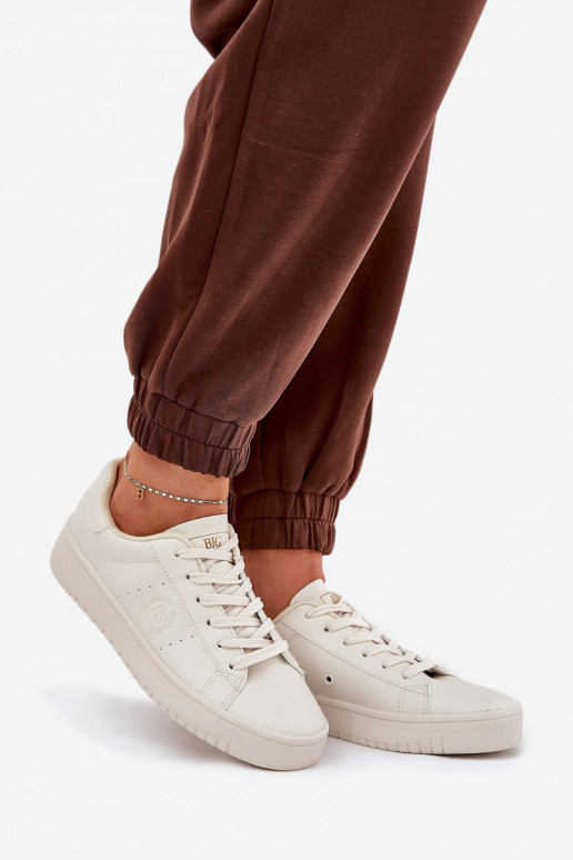 Sellel ondal naiste saapad eko-nahast Big Star NN274578 beeži värvi Sellel ondal naiste saapad eko-nahast Big Star NN274578 beeži värvi