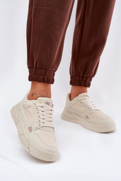 Pealiste omad Sneakers tüüpi jalanõud Big Star NN274668 beeži värvi Pealiste omad Sneakers tüüpi jalanõud Big Star NN274668 beeži värvi