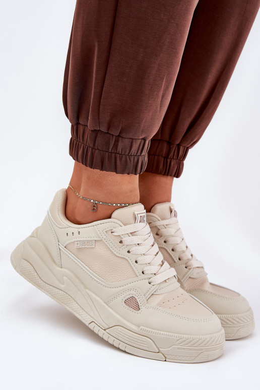 Pealiste omad Sneakers tüüpi jalanõud Big Star NN274668 beeži värvi Pealiste omad Sneakers tüüpi jalanõud Big Star NN274668 beeži värvi