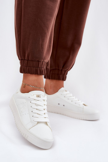 Sellel ondal naiste saapad eko-nahast Big Star NN274577 valget värvi 2