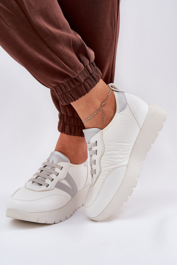 spordijalatsid Pealiste omad platvormiga Vinceza 58510 valget värvi 2