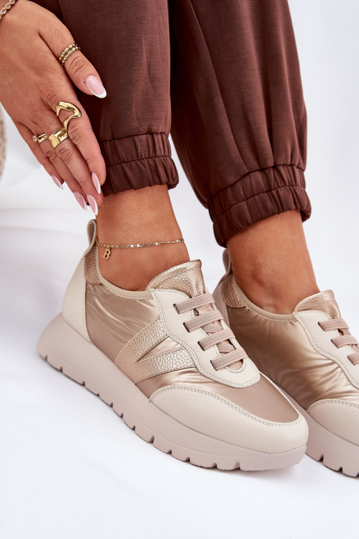 spordijalatsid Pealiste omad platvormiga Vinceza 58510 Kuldset värvi